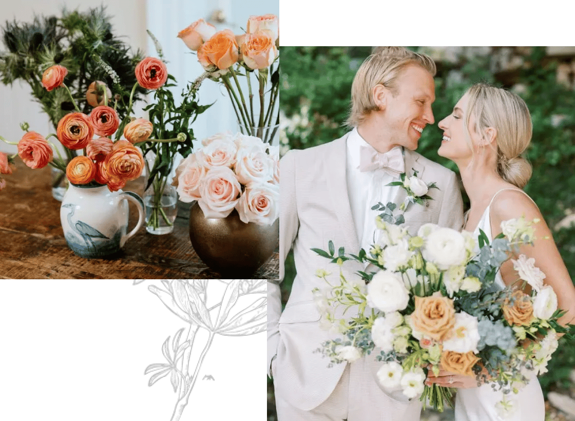 affordable custom wedding florist - home - seamless, self-guided experience and dedicated support