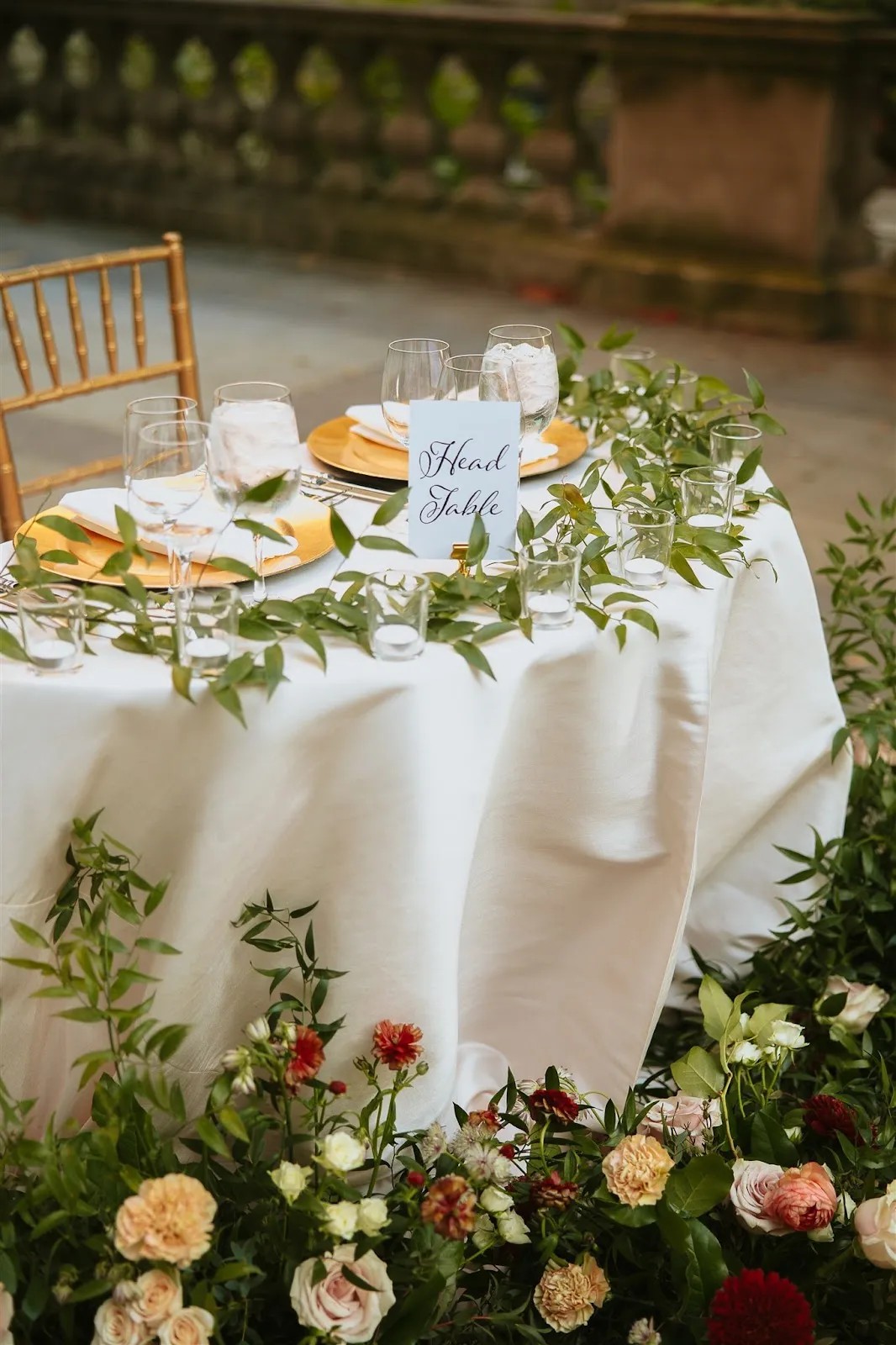 Head Table Flower Arrangements