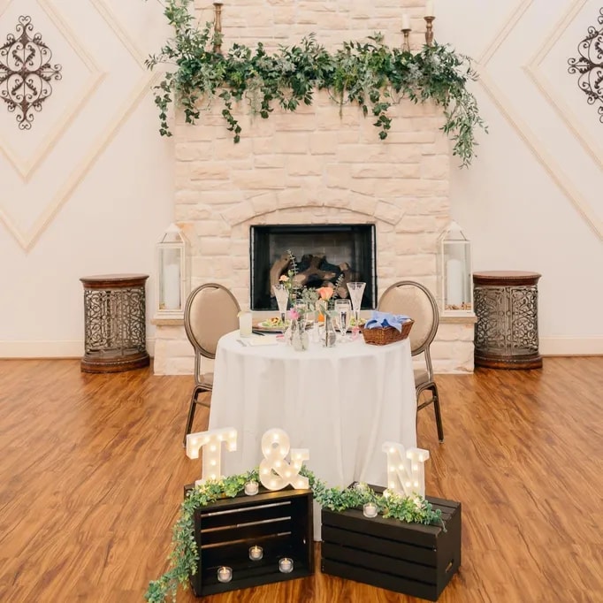 Poppy Flowers: Head Table Backdrop - Wedding Flower Arrangements