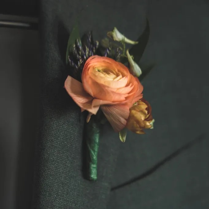 Poppy Flowers: Boutonniere - Wedding Flower Arrangements