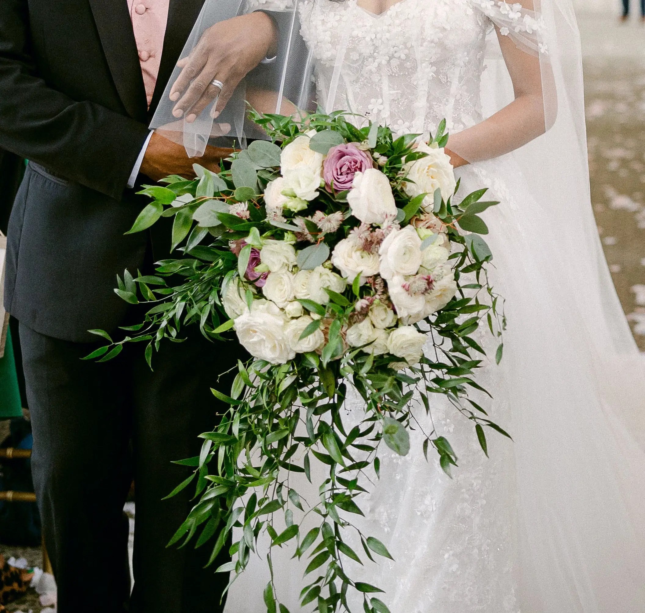 Cascade style Bridal Bouquets